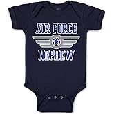 Cute Rascals Baby Bodysuit Air Force Nephew Aunt Uncle Funny Boy & Girl Baby Clothes Cotton Navy Design Only 6 Months