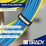 Brady BradyGrip M210/M211 Print-on Hook Material 6.35mm x 6.40m Black on White view 3