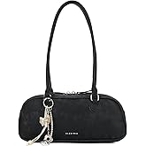 ALEX & MIA Swing Zip Shoulder Bag for Women, Small Lightweight Purse with Silky-Smooth Vegan Leather & Elegant Charm Detail