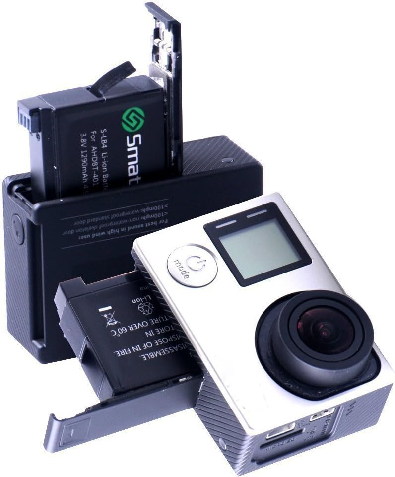 Smatree Battery (3 Pack) and 3-Channel Charger Compatible for Gopro Hero 4 (NOT for Hero 5) : Camera & Photo