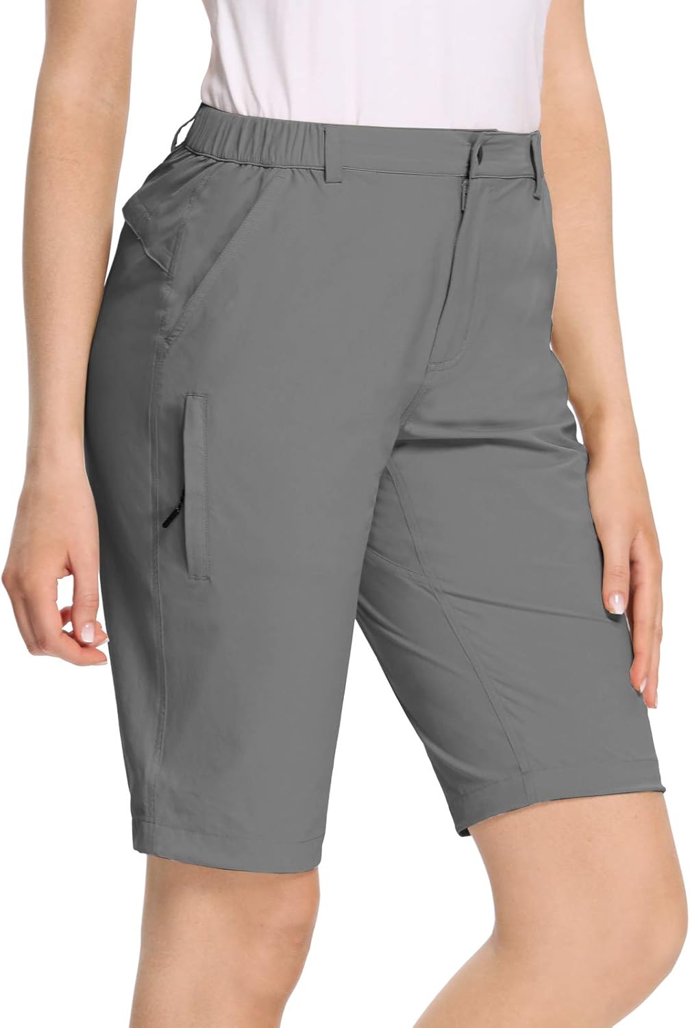 MOCOLY Women's Hiking Shorts Quick Dry Lightweight Cargo Half Shorts