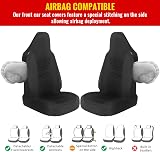 AUTOYOUTH Car Seat Covers Front Seat Protectors Universal Black view 3