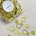 FECEDY Glittery Gold Ring Confetti for Wedding Bachelorette Party Decoration 200pcs/pack