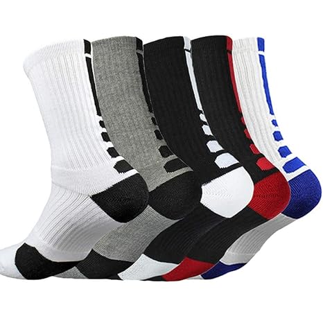 Litthing Sportsocken Rutschfeste Socken Herren Baumwolle Dicke, Deodorant Atmungsaktive Sportsocken für Fußball basketball Yo