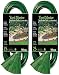 2-PACK - Woods 984413 25-Foot Outdoor Extension Cord with 3-Outlet Power Block, Green primary
