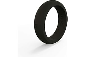 QALO Women's Black Classic Athletics Silicone Ring Size 09