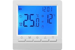 Home Thermostat Smart Thermostat 7 Days Programmable Room Thermostat with Childproof Safety Lock ＆ LCD Display, Temperature C