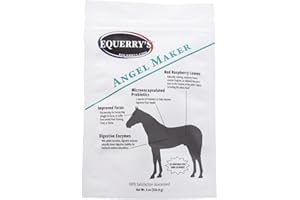 EQUERRY'S Angel Maker, Raspberry Leaf, Microencapsulated Probiotics Supplement for Horse Ulcer Treatment & Digestive Health Calmness & Focus 8 oz