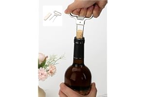 CZJZXZYQ Cork Puller - Stainless Steel - Wine Bottle Cork Opener with Two-Prong Cork Puller wine opener wine bottle opener wi
