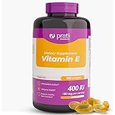 Prati Donaduzzi Vitamin E 400 IU – 300 Softgels – Strengthens The Defense System, Combats Free Radicals, and Promotes Healthy Aging – for Adults