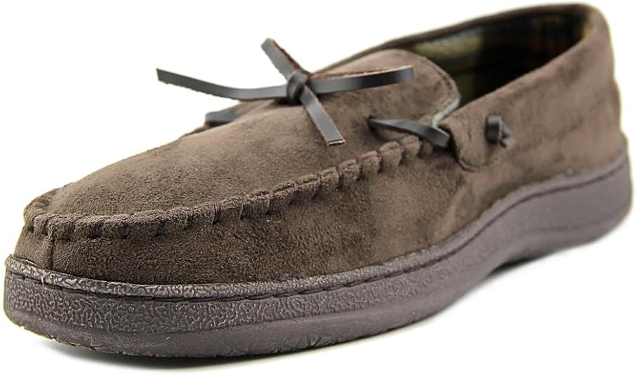 Amazon.com | Sporto Joel Men Round Toe Synthetic Brown Slipper | Shoes