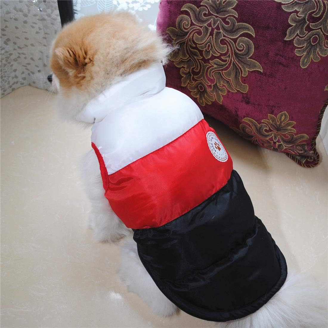 N / A Pet Winter Clothes,Dog Winter Warm Coat Jackets Dog Clothing Costume for Small Dogs Medium Dogs (L, Black) - Image 3