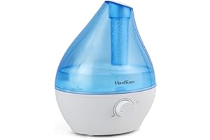 HawKam Humidifiers for Bedroom Baby (1.8L Water Tank), Cool Mist Humidifiers with Easy to Clean, Night Light, Auto Shut-Off, Small Humidifiers for Home, Large Room, Nursery, Office, Plants