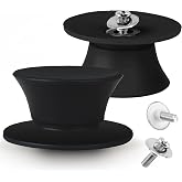 Anaeat Universal Pot Lid Replacement Knobs - Heat Resistant Silicone Pan Lid Holding Handles, Soft Non-Slip Knob for Kitchen Cookware Lid &amp; Cover (2 Pack Black)