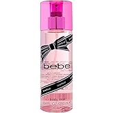 Bebe Silver Body Mist - Body Spray for Women with Mango, Tuberose, Peony, Jasmine, Rose, Cedarwood, Musk, and Sandalwood Fragrance Mist - 8.4 oz