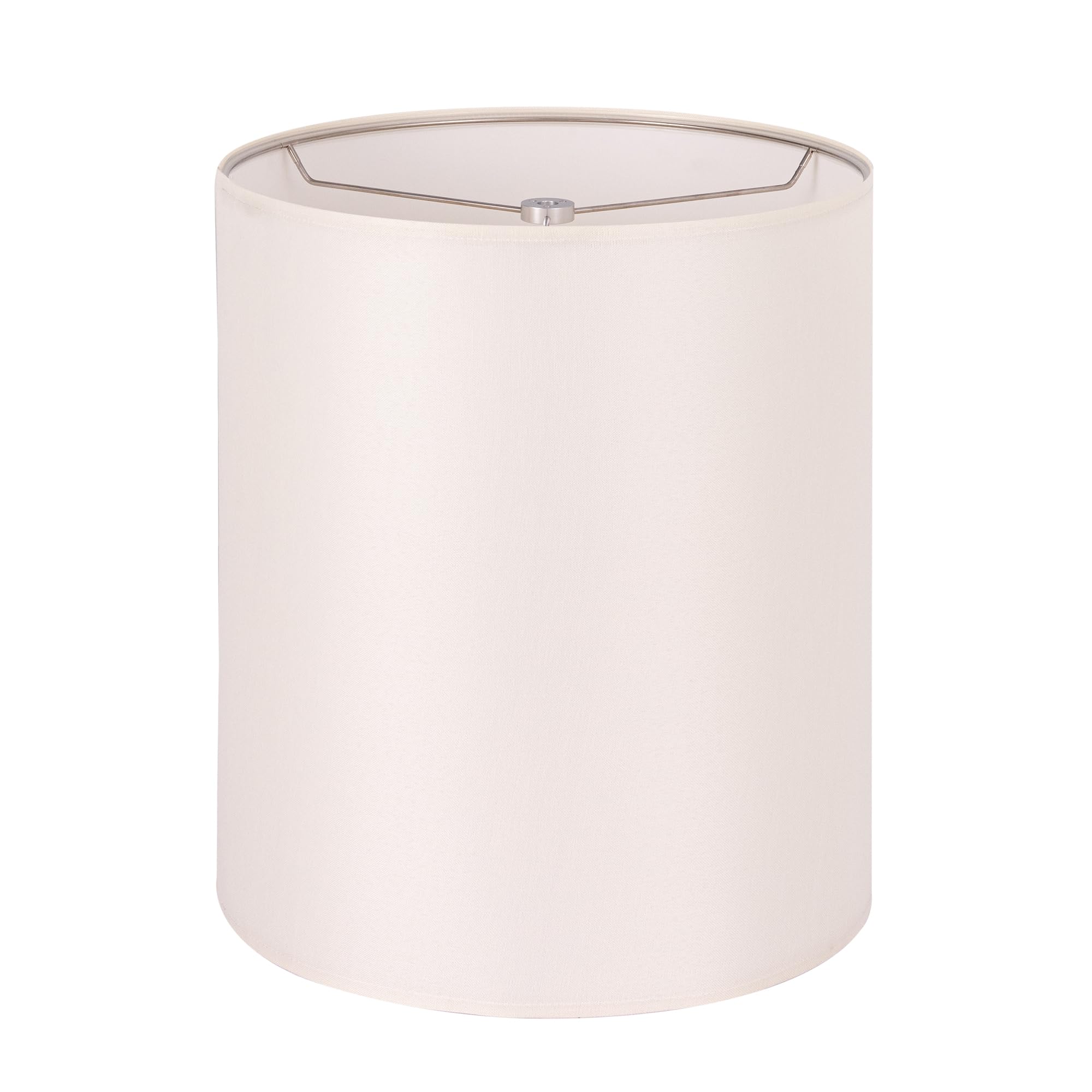 Photo 1 of Wellmet CreamWhite 14"x14"x17" inches Lampshade, Required Assembly for Table Lamp, Bedside Lamp, Floor Lamp, Fabric Drum Lampshade Classic Modern Style, Metal Spider Fitter
