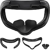 SUPERUS Facial Interface & Face Cover Pad & Removable Nose Guard for Oculus Quest 2, Sweat-Proof PU Foam Cushion - VR Accesso