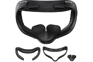 SUPERUS Facial Interface & Face Cover Pad & Removable Nose Guard for Oculus Quest 2, Sweat-Proof PU Foam Cushion - VR Accessories for Meta Quest 2, Compatible with Oculus Quest 2 Original Spacer