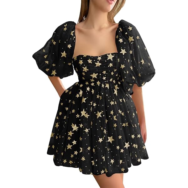 under the stars homecoming dress Homecoming Dress Tulle Sleeveless Stars Short Prom Dress Party Dress US2 / As Picture
