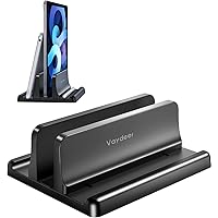 VAYDEER Vertical Laptop Stand Holder Plastic Adjustable Desktop Notebook Dock Space-Saving 3 in 1 for All MacBook Pro Air, Ma