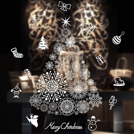 Buy Faironly Large Christmas Non Glue Electrostatic Sticker Window