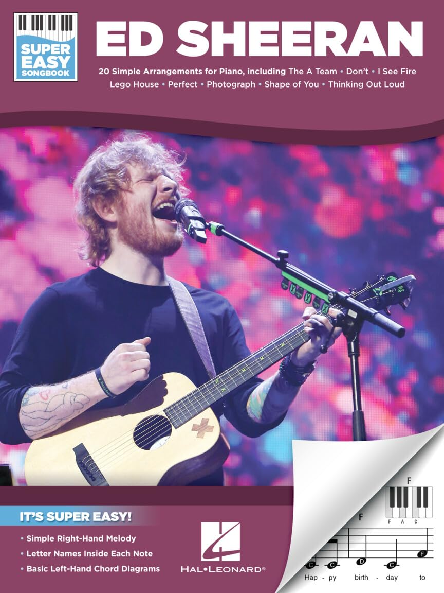 Ed Sheeran - Super Easy Songbook. Easy Piano.: 20 Simple Arrangement for Piano