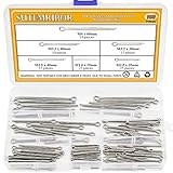Sutemribor 100PCS Cotter Pin Clip Key Fastener Fitting Assortment Kit - 304 Stainless Steel