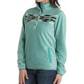 Cinch Women's Turquoise Polar Fleece Pullover