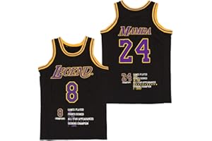 Ucavan Mens Legend Stats 8-24 Poem Basketball Jersey Black