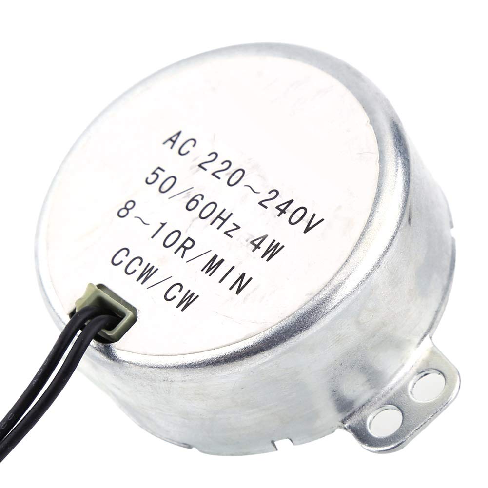 Synchronous Motor - 220-240V AC Electric Synchronous Motor with Coupling Connector, 4W CW/CCW Electric Turntable Motor for Cup Turner (Size : 8-10RPM)