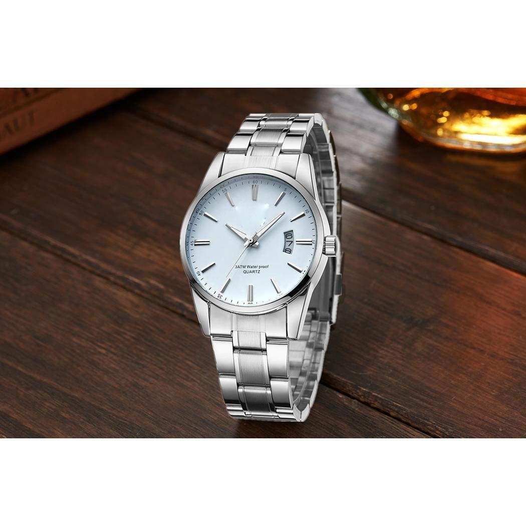 Zimrio Orologio da Uomo al Quarzo con Cinturino in Acciaio Orologi da Polso