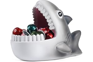 EHUOYAN Shark Candy Bowl Planter Trinket Tray Jewelry Dish Cute Resin Statue Key Bowl for Entryway Table Decorative Bowls for Vintage Home Decor Gifts Grey