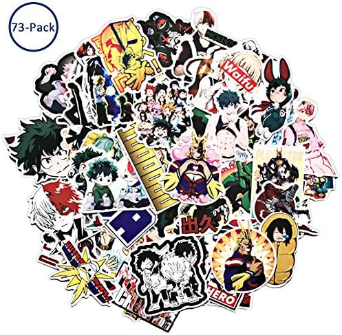 73PCS Cartoon Stickers, Sarissa My Hero Academia Anime Cartoon PVC Waterproof Stickers for Laptop Car Bicycle Skateboards Luggage Decoration Graffiti Patches for Teens