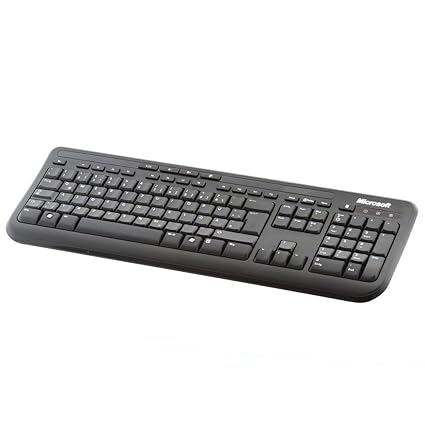 Microsoft Wired Keyboard 600 (Tastatur kabelgebunden, schwarz, deutsches QWERTZ Tastaturlayout)