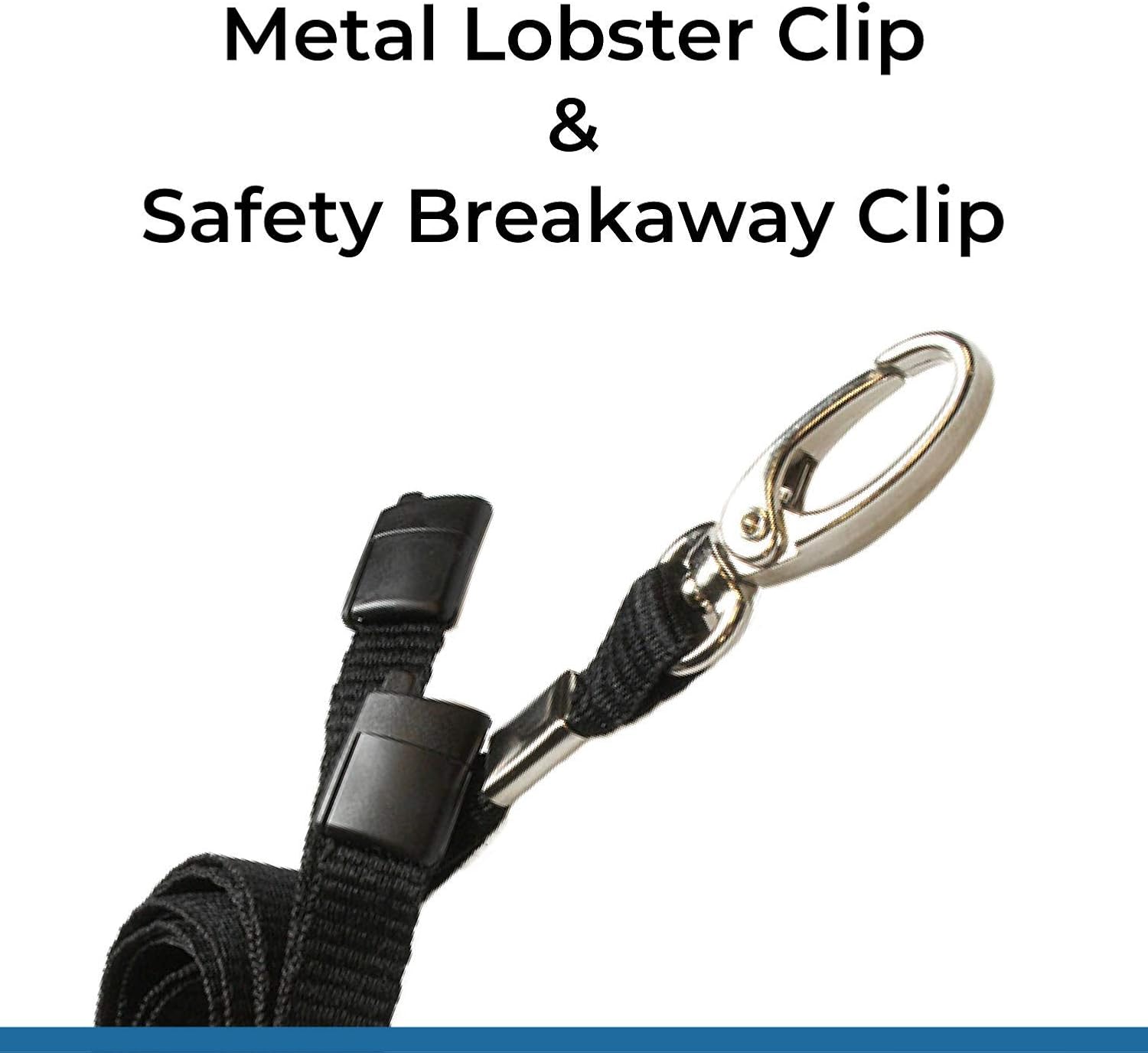 PCL Media ltd Black Lanyard with Card Holder Neck Strap Lanyard with Metal Clip and Breakaway Safety Clip & Black Rigid ID Card Holders All ECO Friendly - Image 3