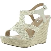 Sun + Stone Womens Esme Strappy Open Toe Wedges Ivory 9 Medium (B,M)