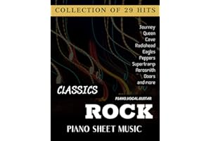 Classic Rock Piano Sheet Music: Collection Of 29 Songs (Piano/Vocal/Guitar)