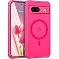 BENTOBEN for Google Pixel 8a Case [Compatible with Magsafe] Translucent Matte Magnetic Pixel 8a Case Magsafe Slim Shockproof Women Men Protective Phone Cases Cover for Google Pixel 8a 6.1", Hot Pink