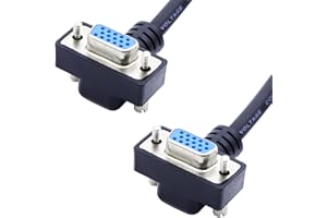 LANMINGLEL 90 Degree VGA Cable 15 PIN VGA Monitor Cable VGA to VGA Cord 1080P VGA Extension Cord for Monitor Projector Comput
