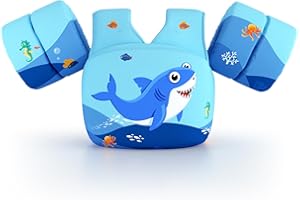 DOOHALO Kids Swim Floats for 28-70 Pounds Kid Arm Shoulder Float Vest Fit for 2-8 Years Older Boys Girls Toddler Baby Children