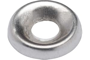 No 6 Stainless Cup Countersunk Finish Washer, (100 Pack) - Choose Size, by Bolt Dropper, 18-8 (304) Commercial Grade Corrosion Resistant Stainless Steel