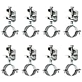 Conduit Hanger with Beam Clamp;Pipe Support Bracket;Cable Hangers for Wire;Used on I-beam Edge (8Pcs) (1-4/7" 40mm)
