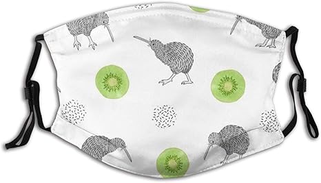 Watercolor Kiwi Birds Kiwi Animals Wildlife Face Mask with Filter