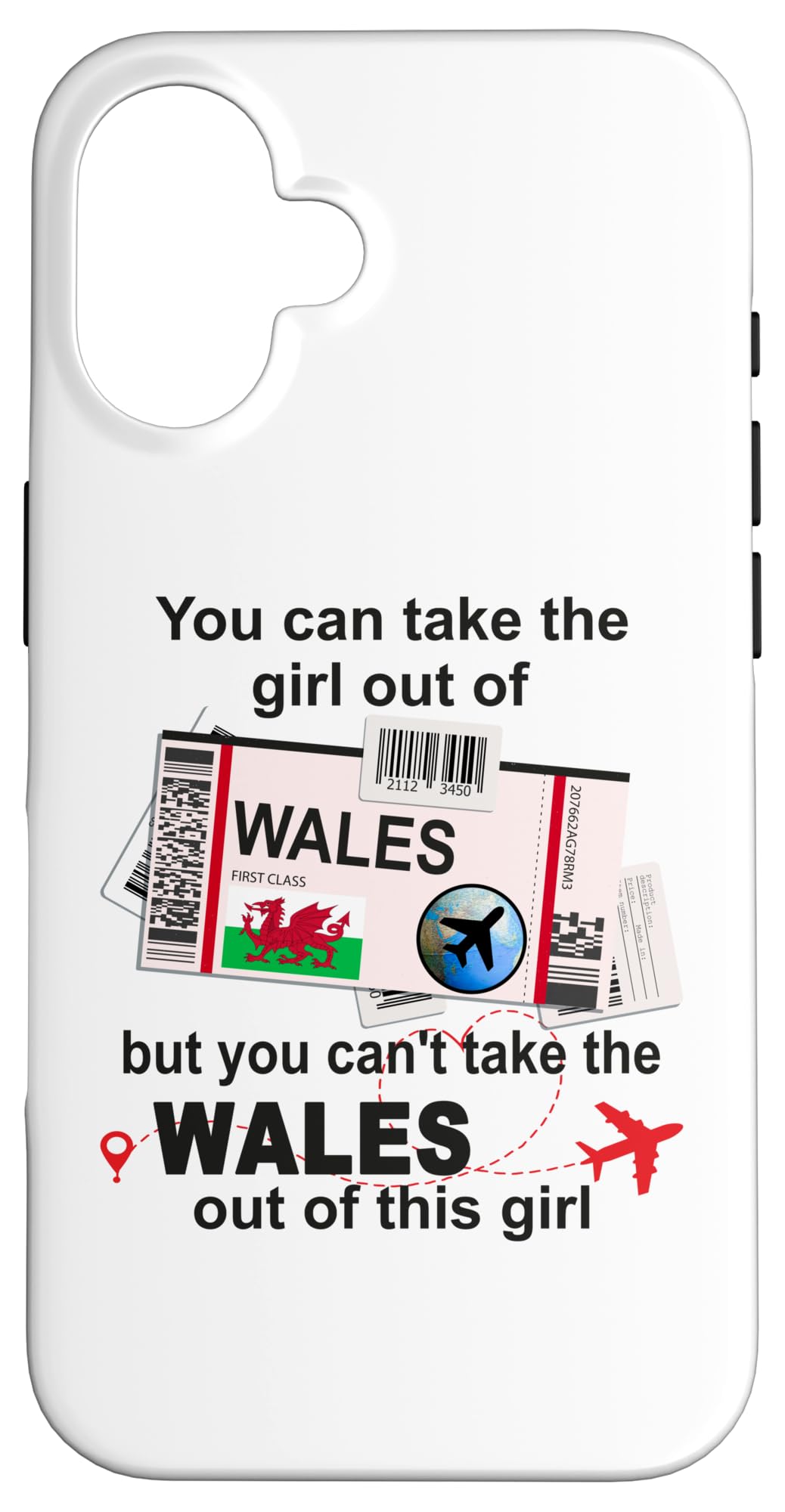 iPhone 16 Wales Girl - Wales Boarding Pass - Wales Case
