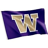 Desert Cactus University of Washington UW Flag - 3 x 5 Feet Huskies Banner, Indoor/Outdoor Durable Fabric, 100% Polyester Design (Style 2)
