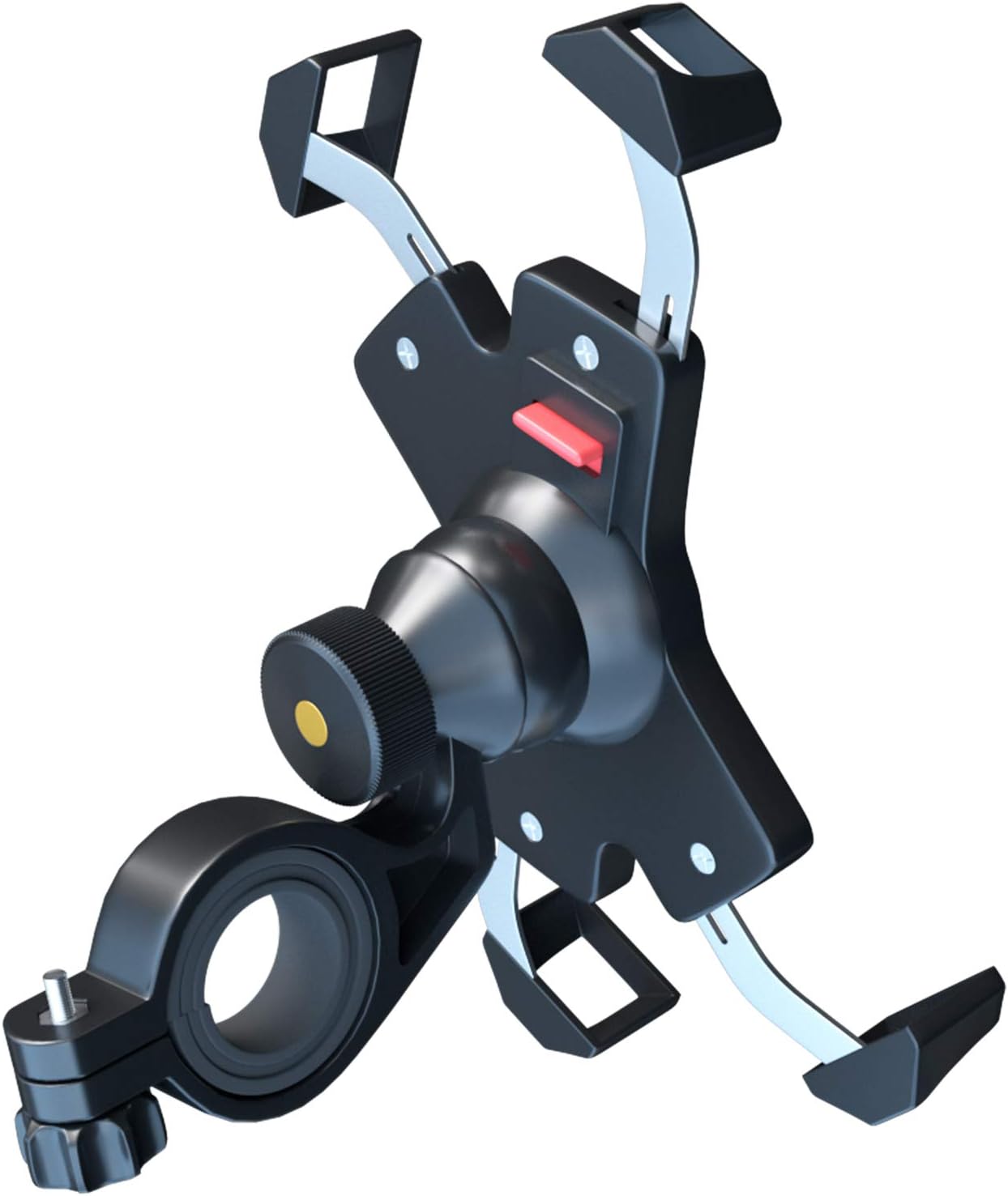 Grefay Bike Phone Mount Metal Motorcycle Handlebar Phone Holder Scooter Phone Clamp for 4.0-7.0 Inch Smartphone with 360° Rotation: Electronics