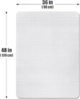 SHAREWIN Office Chair Mat for Carpet 120x90 cm Clear PVC Desk Carpet Mat view 5