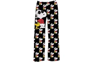BRIEF INSANITY Snoopy Unisex Lounge Pajama Pants - Comfy, Loose-Fit, Ultra-Soft - Snoopy Joe Cool Sleep Bottoms