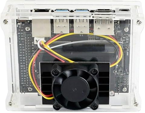 Dynamovolition Resistencia al Polvo Acrílico Transparente Tipo A para el Jetson Nano Developer Carcasa con Tornillos Módulo WiFi