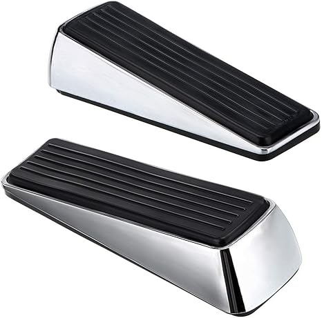 Amazon Potato ドアストッパー 玄関 頑丈強力2点セット金属 室内に適用ドアストップゴム製ドアストップドア工具不要 防風ラバードア弾性ドアストップウェッジ 家族のハイエンドドアストップやオフィスに最適 銀色2個 インテリア オンライン通販